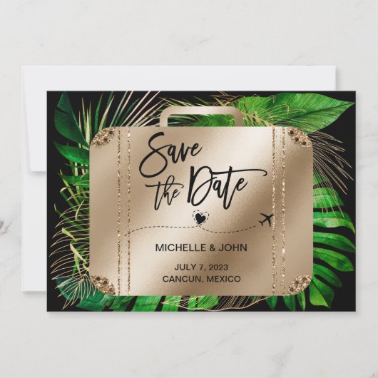 日付の宛先ウェディングワールドマップを保存 セーブザデート (正面)