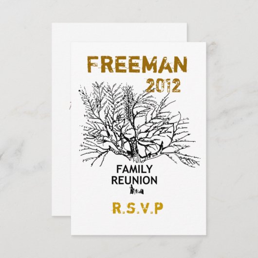 日付の家族会を救って下さい 出欠カード (正面/裏面)