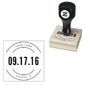 日付の差出人住所ス結婚タンプの保存 ラバースタンプ (押印)