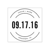 日付の差出人住所ス結婚タンプの保存 ラバースタンプ (インプリント)