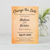 日付の延期されたオ結婚レンジパーチメントを変更する セーブザデート (スタンド正面)