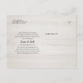 日付の延期結婚期間を延期するJar Wood 案内ポストカード (裏面)