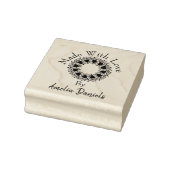 日付の愛のハートリース ラバースタンプ (スタンプ)