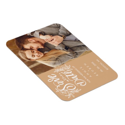 日付の手書きかわいらしの写真を保存 マグネット (右側)