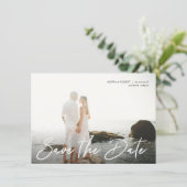 日付の手書きのペンの原稿の発表を救って下さい 招待状 (スタンド正面)