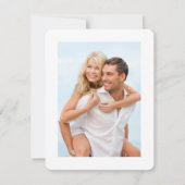 日付の手書きスクリプト白黒の保存 招待状 (裏面)