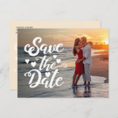 日付の手書きス結婚クリプトの写真を保存 ポストカード (正面/裏面)