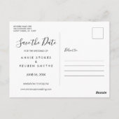 日付の手書きモダンの写真を保存 ポストカード (裏面)