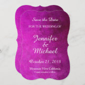 日付の手書き結婚をピンク色に保クラシカル存 セーブザデート (正面/裏面)