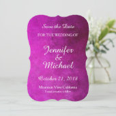 日付の手書き結婚をピンク色に保クラシカル存 セーブザデート (スタンド正面)