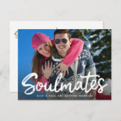 日付の手書き結婚スクリプトフォトカードの保存 ポストカード (正面/裏面)