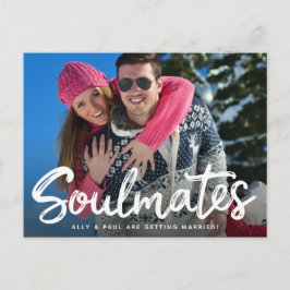 日付の手書き結婚スクリプトフォトカードの保存 ポストカード