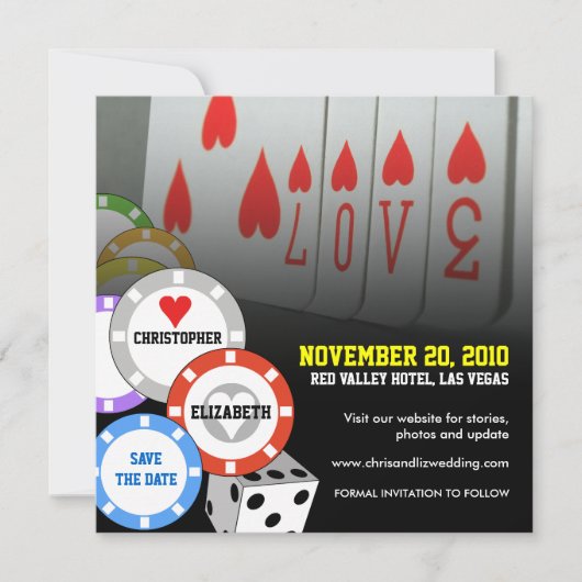 日付の招待状愛カード5を救って下さい セーブザデート (正面)