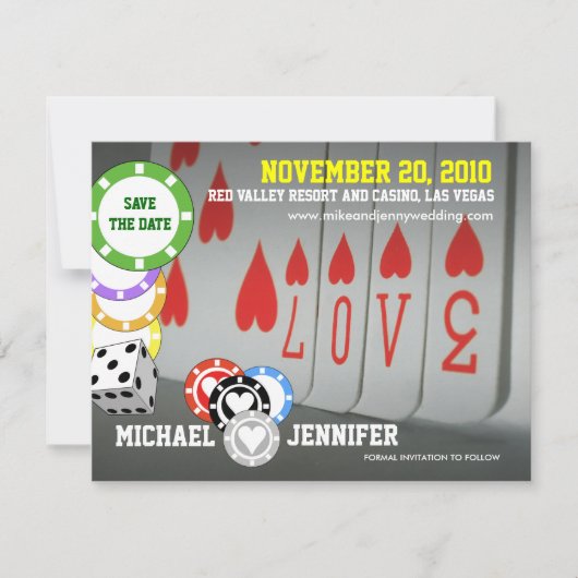 日付の招待状愛カード6を救って下さい セーブザデート (正面)