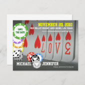 日付の招待状愛カード6を救って下さい セーブザデート (正面/裏面)