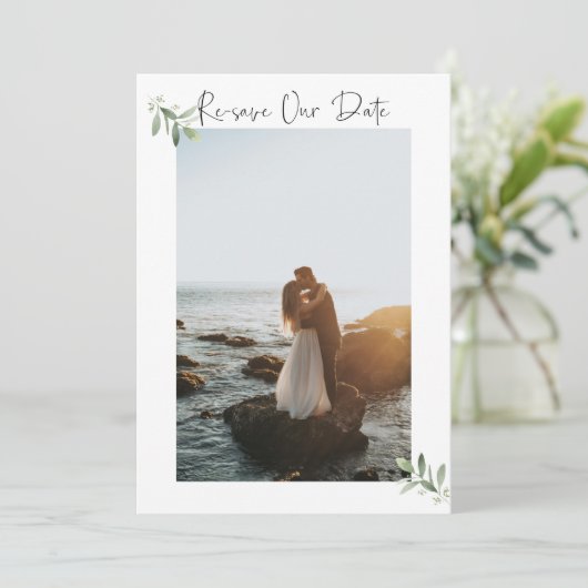 日付の救フォトカード – 水彩 セーブザデート (スタンド正面)