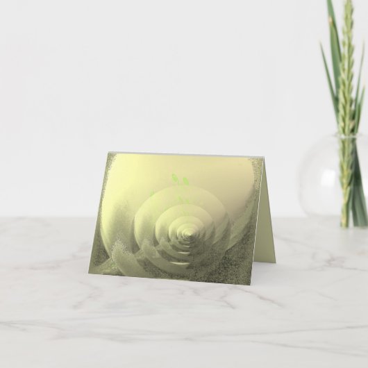 日付の日焼けと緑の保存 招待状 (裏面)