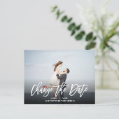 日付の書道風景モダン写真の変更 案内ポストカード (スタンド正面)