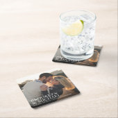 日付の最小主義の写真の発表を救って下さい スクエアペーパーコースター (インサイチュ)