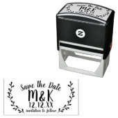 日付の月桂樹結婚リースの保存 セルフインキングスタンプ (インサイチュ)