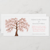 日付の桜の桜の発表を救って下さい 招待状 (正面/裏面)