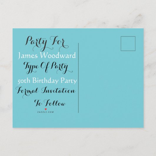 日付の標準ポストカードの保存 案内ポストカード (裏面)