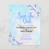 日付の水の色のパステルを保存 ポストカード (正面/裏面)