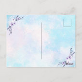 日付の水の色のパステルを保存 ポストカード (裏面)