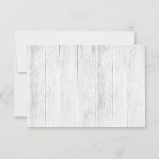 日付の水の色のフローラと木の素朴カードを保存 招待状 (裏面)