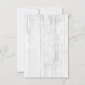 日付の水の色のフローラの結婚カードを保存 招待状 (裏面)