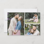 日付の水の色のフローラを保存3-Photoカード 招待状 (正面)