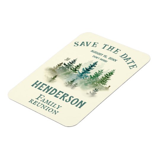 日付の水の色を保存するPineTreesファミリ懇親会 マグネット (左側)