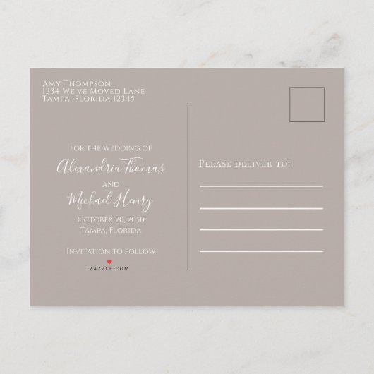 日付の水の色を保存バーガンディフローラバラ 案内ポストカード (裏面)