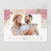 日付の水の色を保存バーガンディフローラバラ 案内ポストカード (正面)