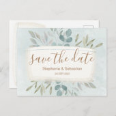 日付の水の色を保素朴存する埃っぽい青いアナウンクス 案内ポストカード (正面/裏面)