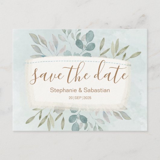 日付の水の色を保素朴存する埃っぽい青いアナウンクス 案内ポストカード (正面)