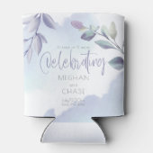 日付の水の色素朴のアクア薄紫を保存葉する 缶クーラー (裏面)