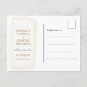 日付の水の色素朴を保存する埃っぽい青 案内ポストカード (裏面)