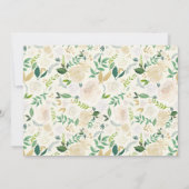 日付の水カラーのアイボリーフローラ文字列ライトを保存 セーブザデート (裏面)