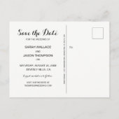 日付の水色のさくらんぼの花を保存 案内ポストカード (裏面)