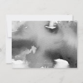 日付の水色の黒モダン色ミニマル金ゴールドを保存 セーブザデート (裏面)