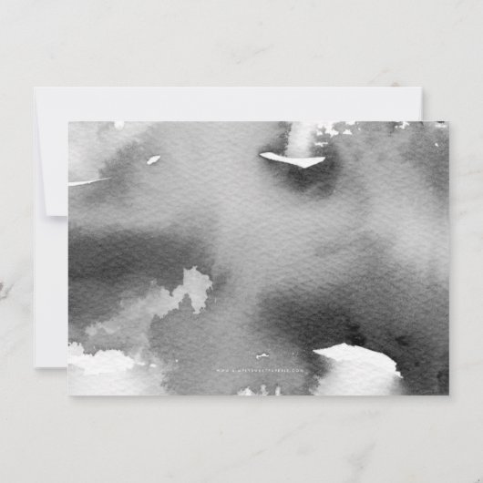 日付の水色の黒モダン色ミニマル金ゴールドを保存 セーブザデート (裏面)