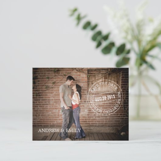 日付の消印丸の写真はがきを保存する 案内ポストカード (スタンド正面)