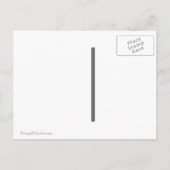 日付の灰色はがきを保存ストライプのする 案内ポストカード (裏面)