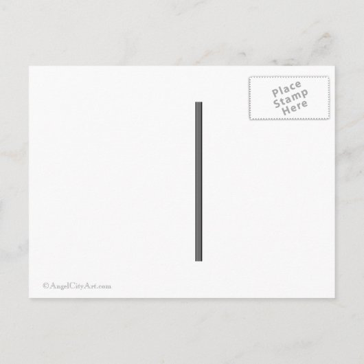 日付の灰色はがきを保存ストライプのする 案内ポストカード (裏面)