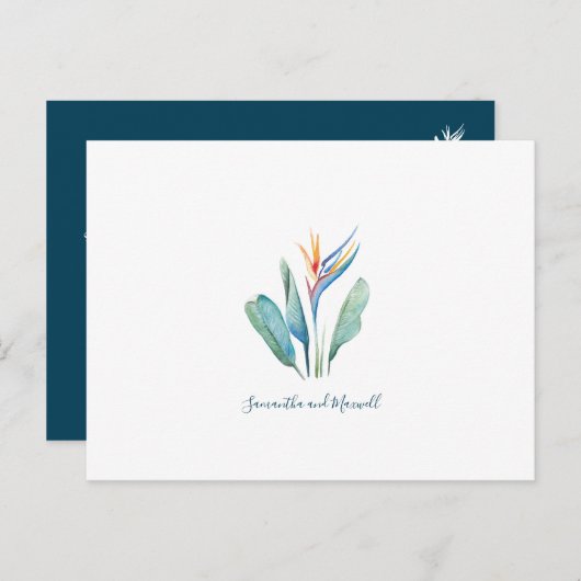 日付の熱帯の水の色のはがきを保存 シーズンポストカード (正面/裏面)