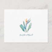 日付の熱帯の水の色のはがきを保存 シーズンポストカード (正面)