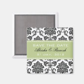 日付の発表を結婚保存する マグネット (正面/裏面)