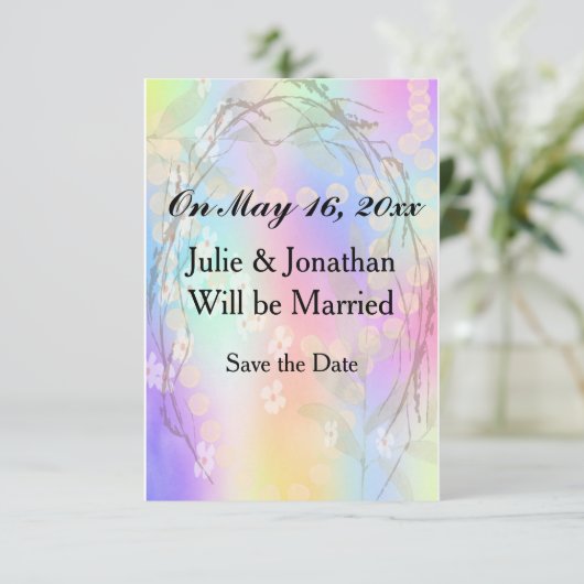 日付の発表虹結婚色を保存する セーブザデート (スタンド正面)