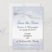 日付の白弓を保存 |結び目を結結婚ぶ 招待状 (正面)